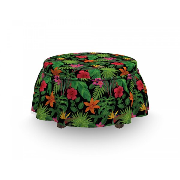 Summer Foliage Ottoman Slipcover (Set Of 2) By East Urban Home