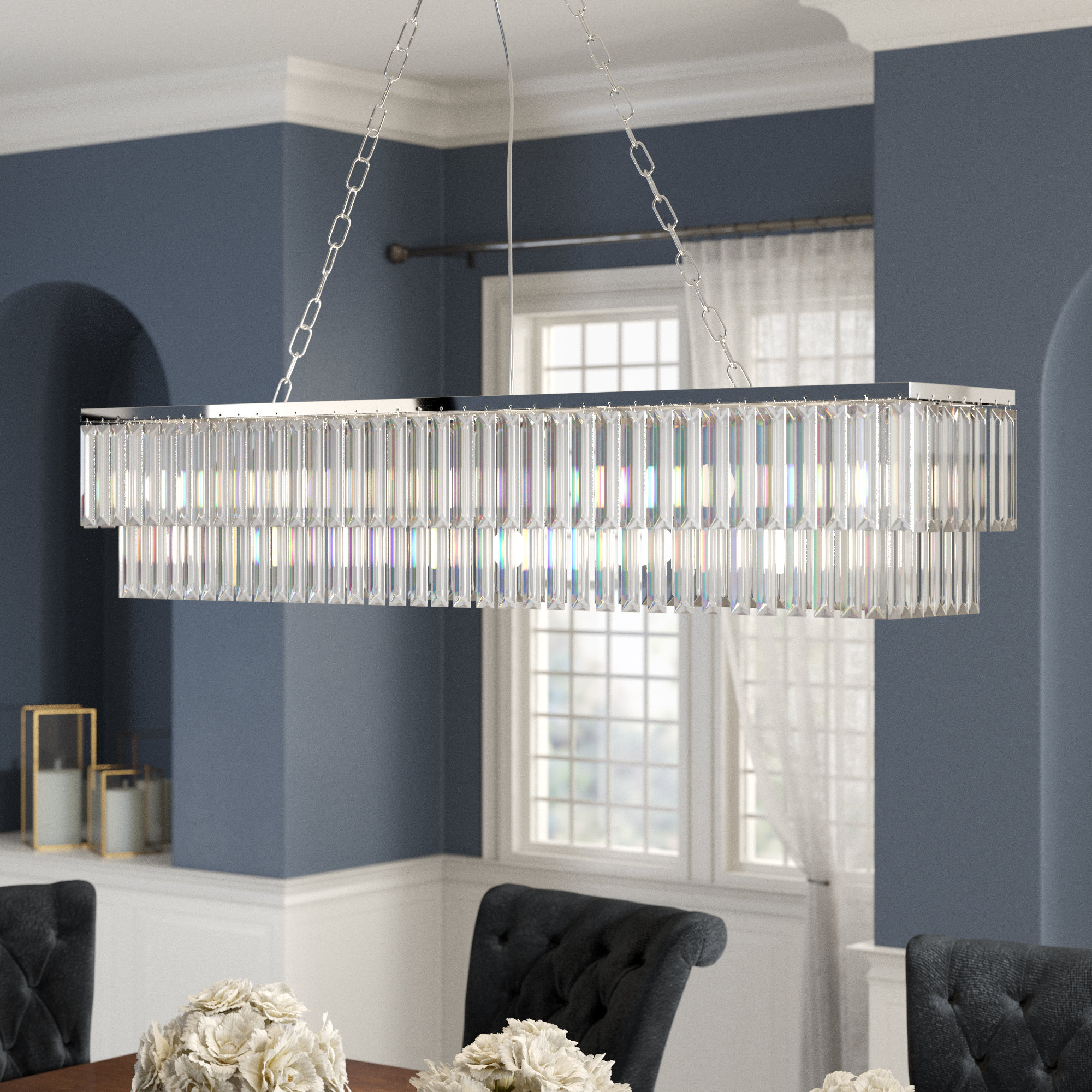 Rosdorf Park Allen 8 Light Kitchen Island Rectangle Pendant Rosdorf Park Allen 8 Light Kitchen
