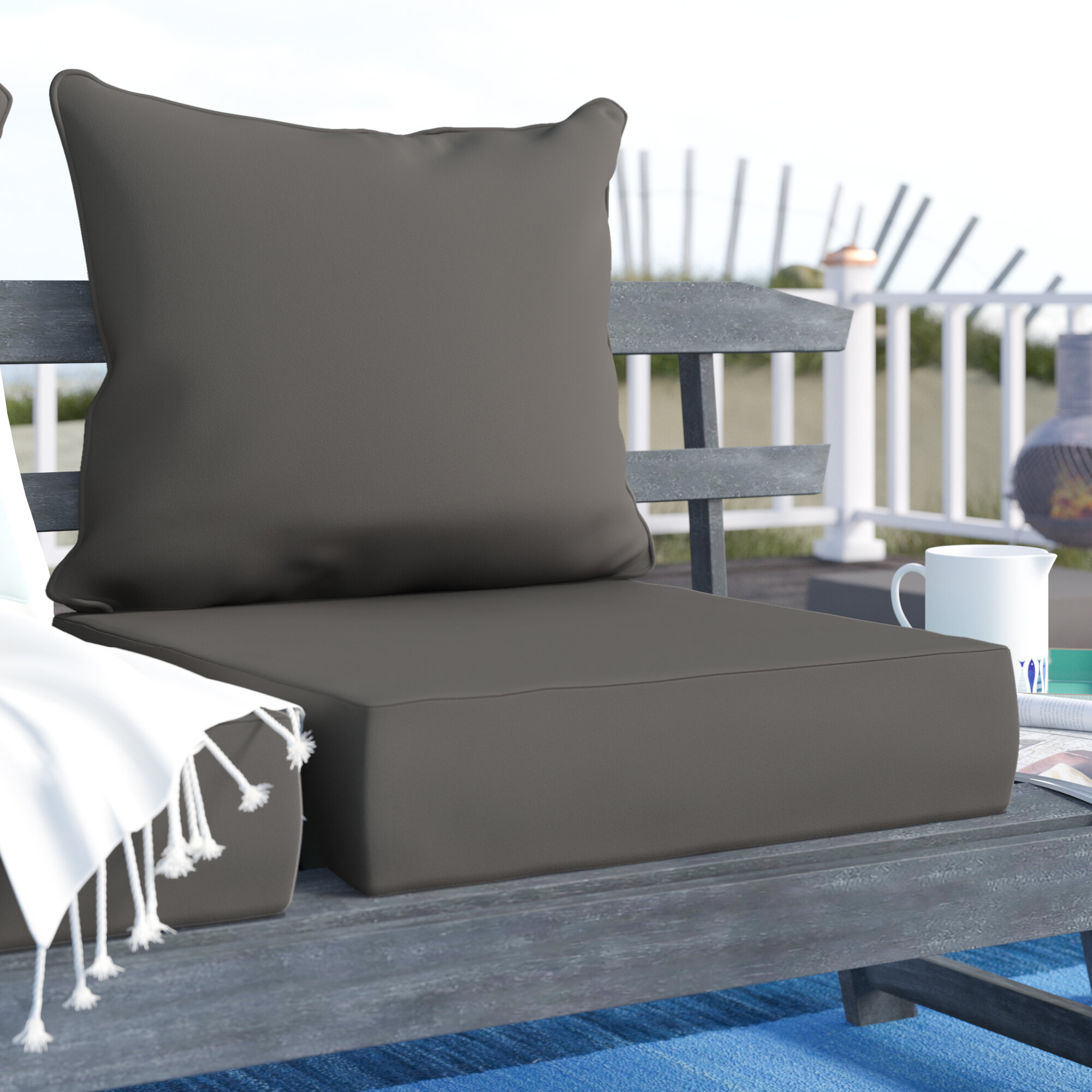 Sol 72 Outdoor Adelia Texture Outdoor Lounge Chair Cushion