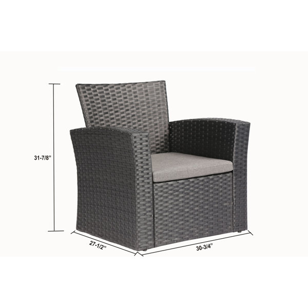 Reordan 4 Piece Sofa Seating Group with Cushions