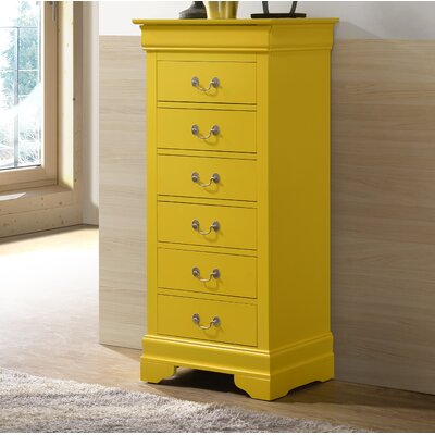 Babcock 6 Drawer Lingerie Chest Lark Manor Color Yellow