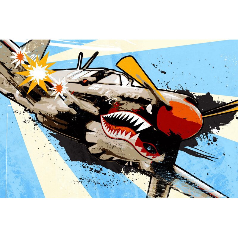 'P40 Warhawk' Painting Print on Wrapped Canvas. 