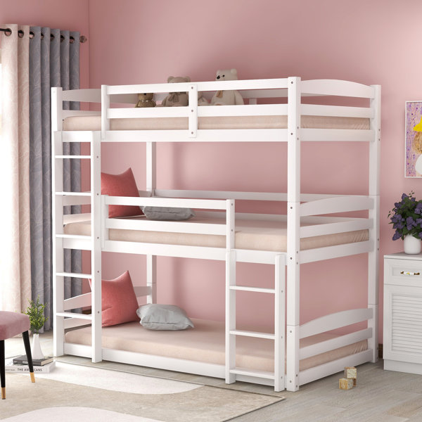 Villani Twin Over Twin Over Twin Triple Bed By Red Barrel Studio by Red Barrel Studio New