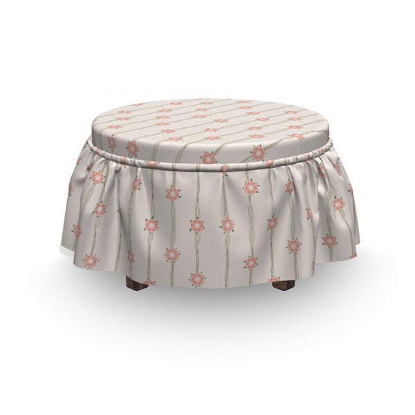 Leafless Branches Flower Ottoman Slipcover (Set Of 2) By East Urban Home