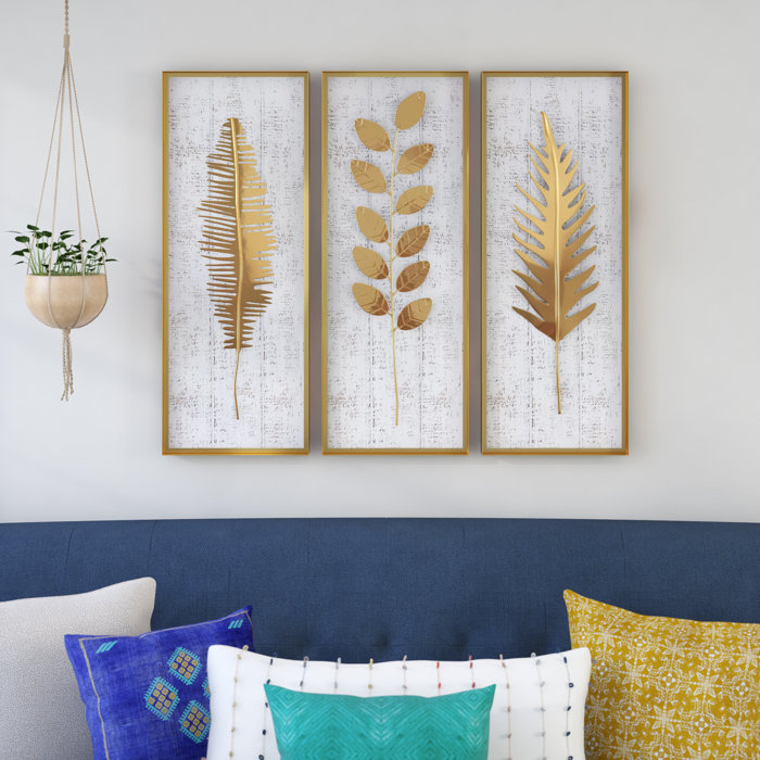 Goodfellow 3 Piece Rectangular Metal Wall Decor Set Goodfellow 3 Piece Rectangular Metal Wall Decor Set