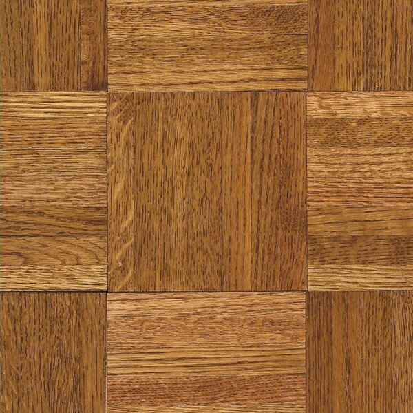 Urethane Parquet 12 Solid Oak Parquet Hardwood Flooring in High Glossy Honey by Armstrong Flooring