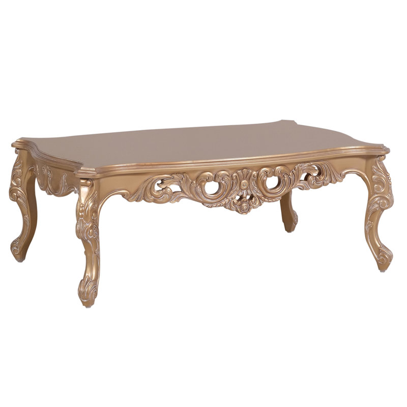 Astoria Grand Traditional Style Wooden Coffee Table With Cabriole
