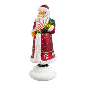 Glass Santa LED Decor