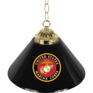 U.S Marine Corps 1-Light Pool Table Lights Pendant By Trademark Global