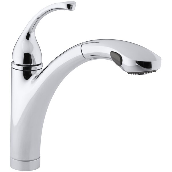 Forté Single-Hole or 3-Hole Kitchen Sink Faucet with 10-1/8 Pullout Spray Spout and MasterClean™ by Kohler