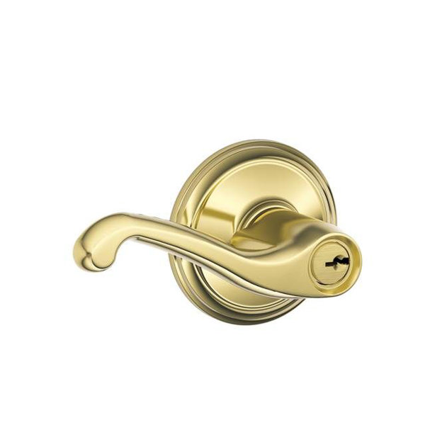 Single Cylinder Deadbolt and Keyed Entry Flair Lever by Schlage
