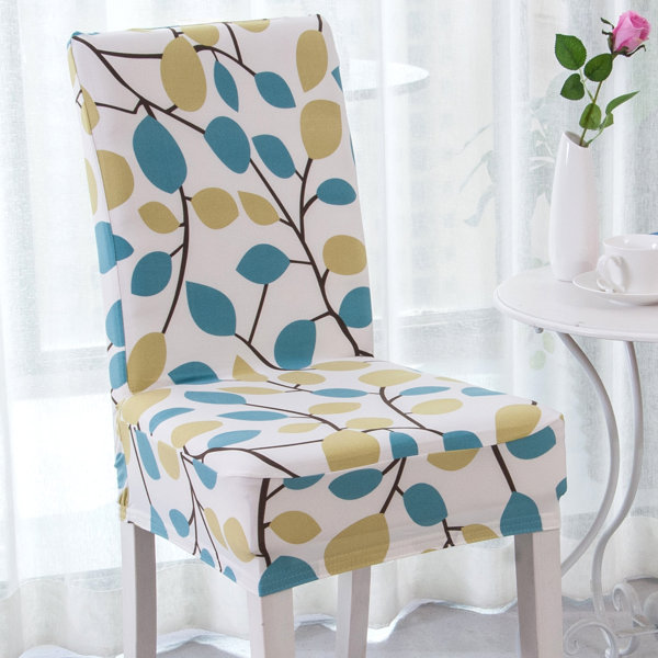 Elegant Box Cushion Dining Chair Slipcover by Eber