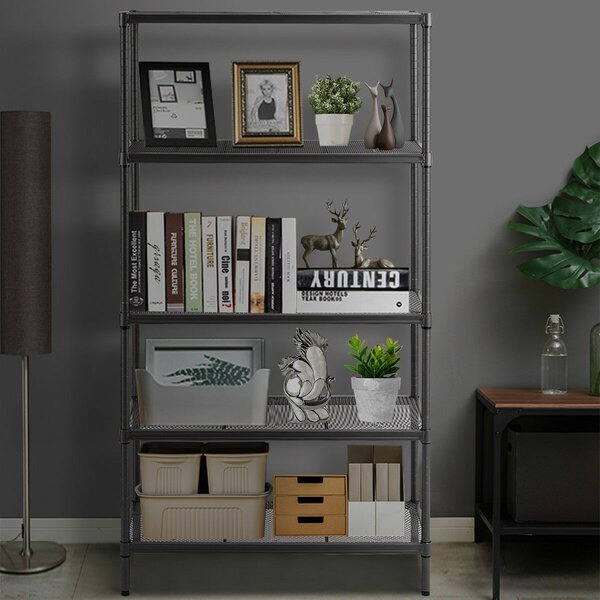 Storage Shelf Rack Steel Mesh Organization Etagere Bookcase By WFX Utility