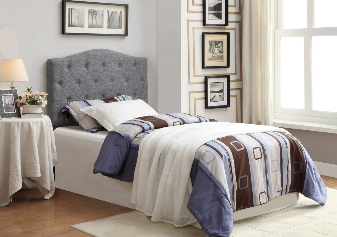 WorldWide HomeFurnishings Twin Upholstered Panel Headboard & Reviews