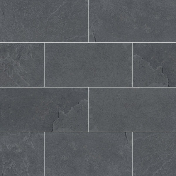 Montauk 3 x 6 Slate Subway Tile in Gray by MSI