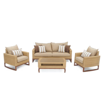 Addison 4 Piece Sunbrella Sofa Set With Cushions Reviews Allmodern Addison 4 Piece Sunbrella Sofa Set With Cushions