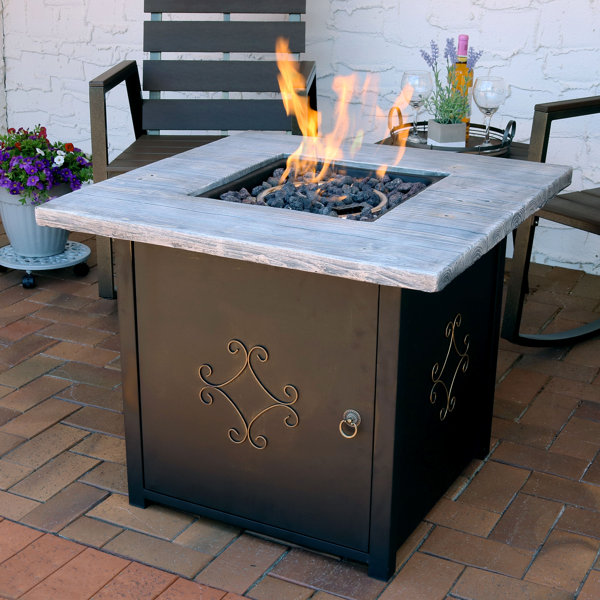 Outdoor Gas Fire Pit Faux Logs Wayfair