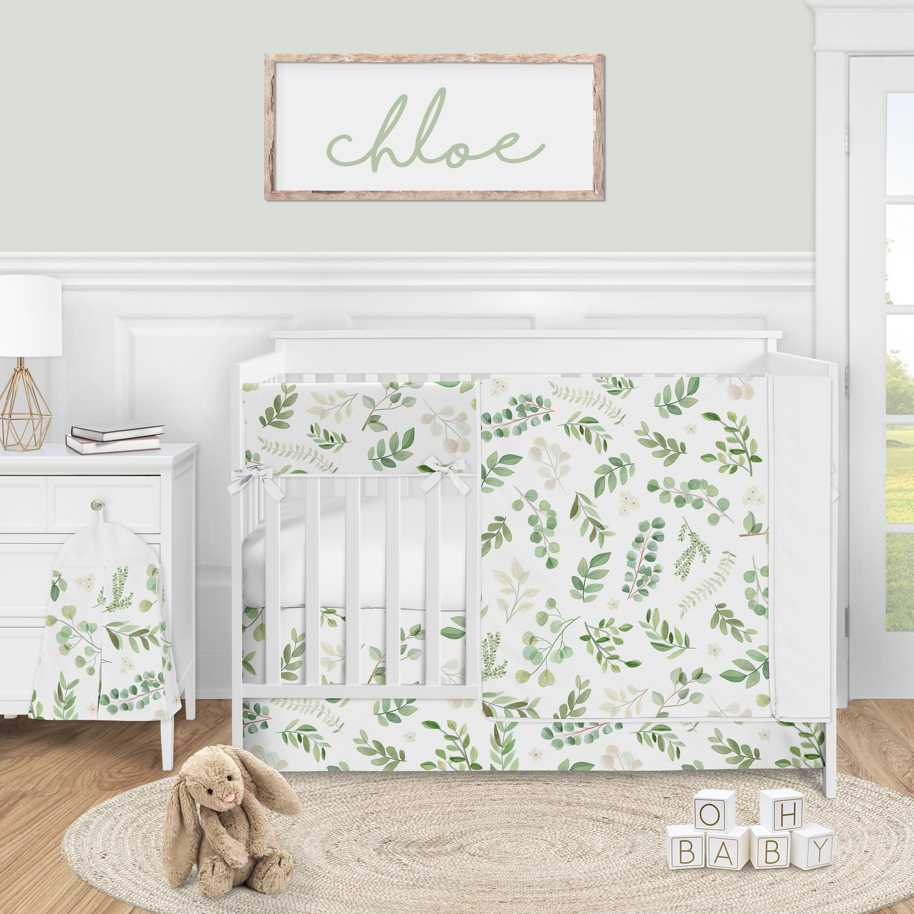 leaf crib bedding