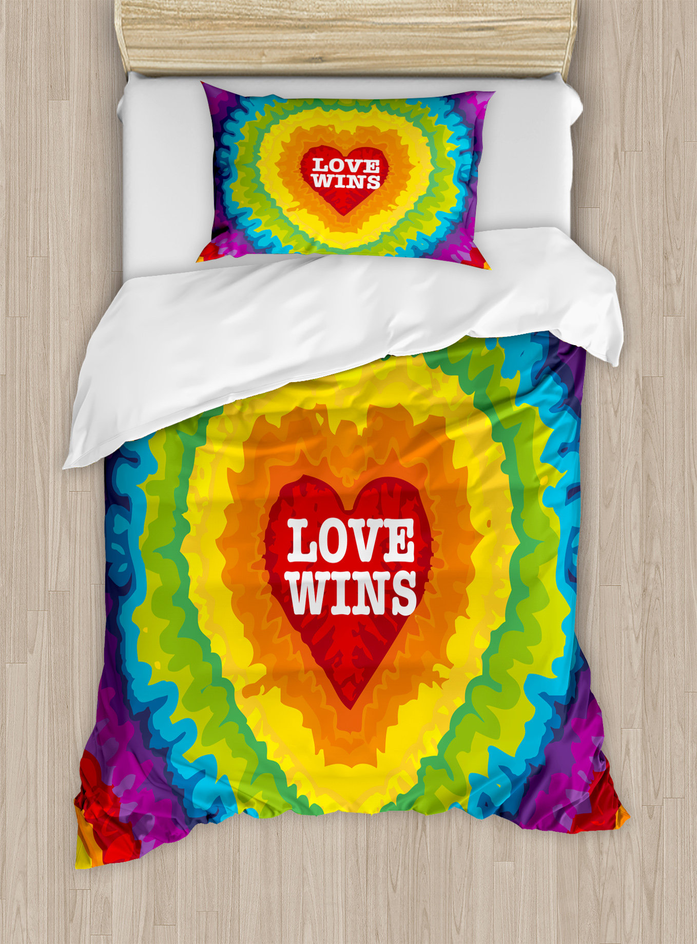 East Urban Home Pride Decorations Love Wins Celebration Tie Dye