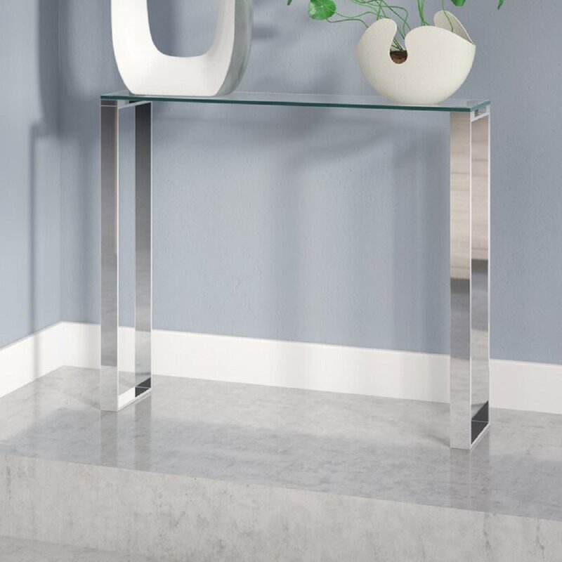 narrow parsons console table