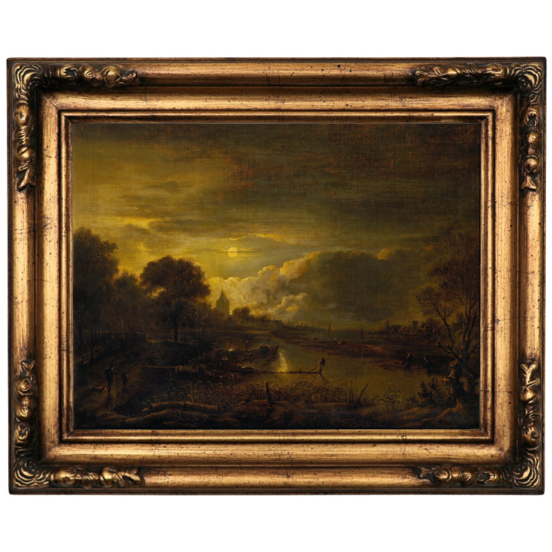 Astoria Grand River Scene Framed Oil Painting Print On Canvas