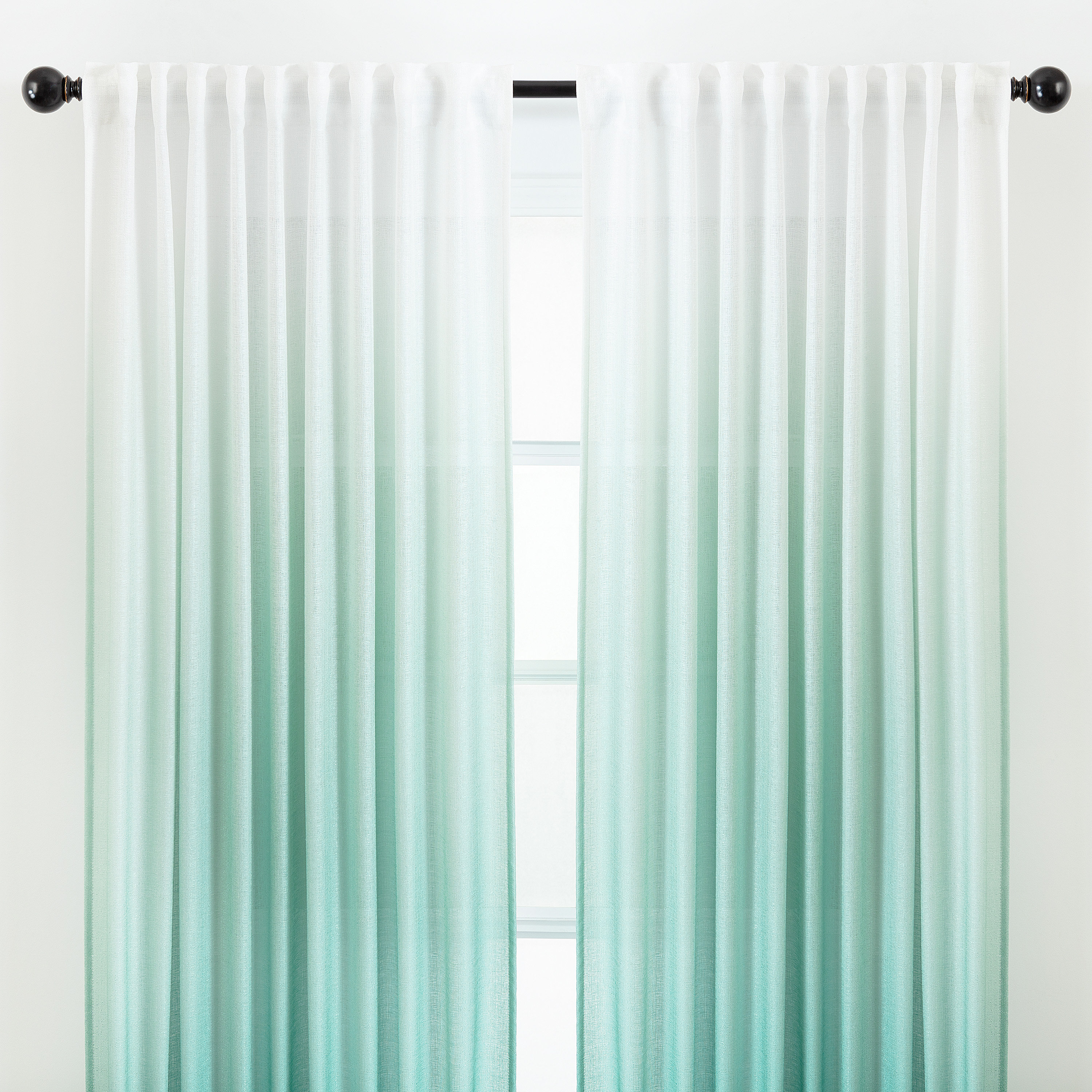 Laude Run Carolie Ombre Semi Sheer Rod Pocket Curtains Reviews Wayfair Carolie Ombre Semi Sheer Rod Pocket