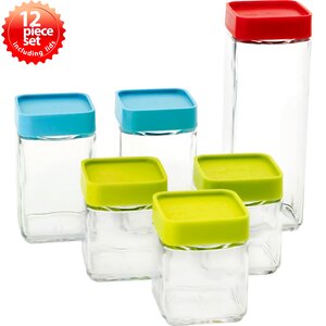 Block Square 6 Piece Kitchen Canister Set