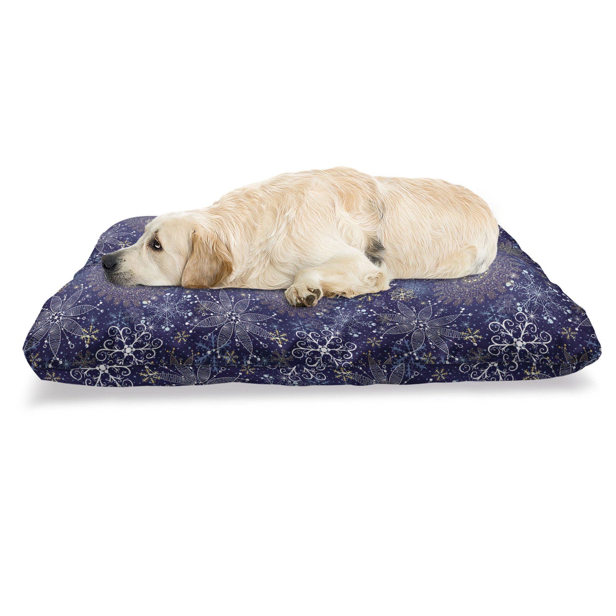 dark blue dog bed