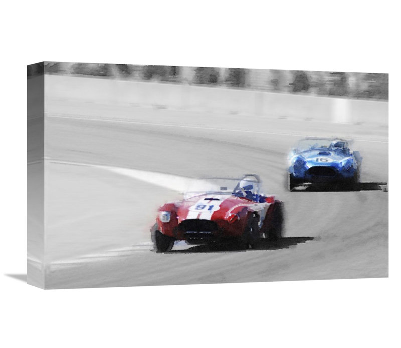 Naxart Ac Cobra Racing Monterey Watercolor Painting Print On