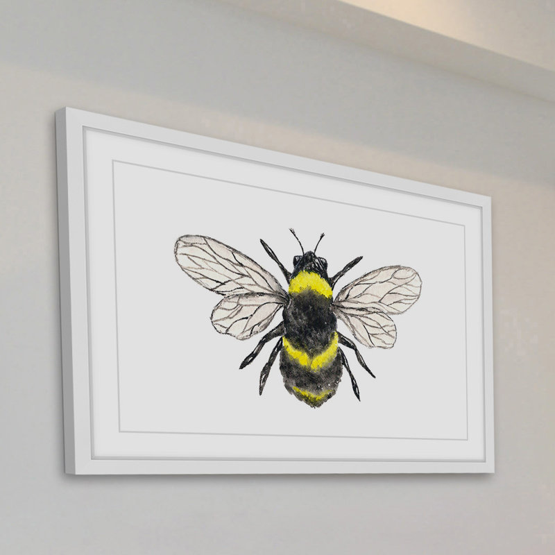 Marmont Hill Bumble Bee By Thimble Sparrow Framed Painting Print
