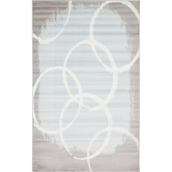 Sidney Light Blue Area Rug by Wrought Studio