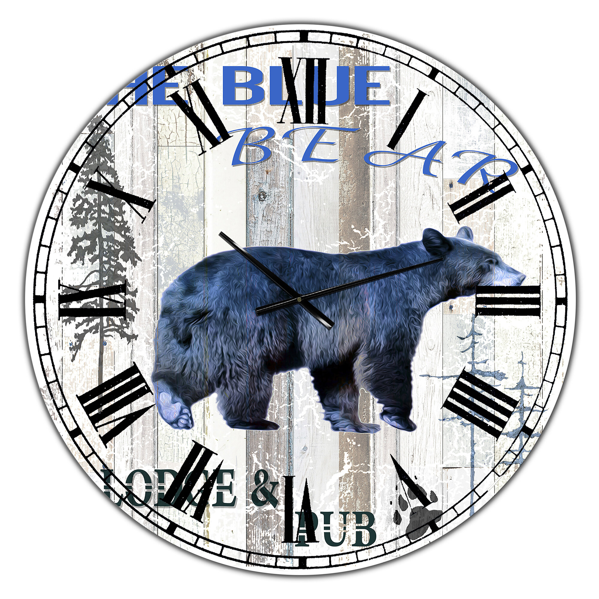 East Urban Home The Bear Wall Clock Wayfair