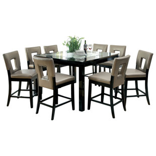 Hokku Designs Dining Sets You Ll Love Vanderbilte 9 Piece Counter Height Dining Set By Hokku Designs