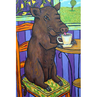 Latitude Run At The Coffee Shop Painting Print On Wrapped Canvas