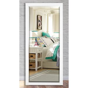 Fenton Beveled Satin White Wall Mirror