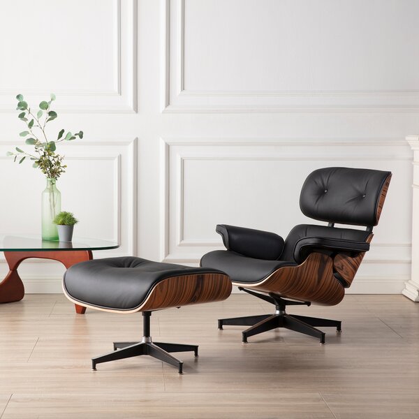 Elstone Leather Manual Glider Recliner With Ottoman By Brayden Studio