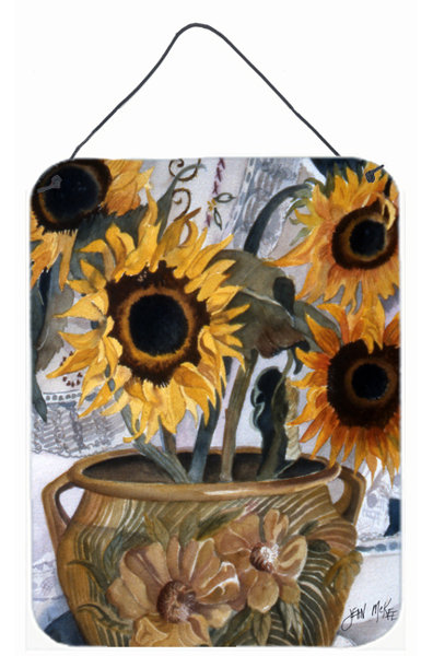 Caroline S Treasures Pot Of Sunflowers By Jean Mckee Painting
