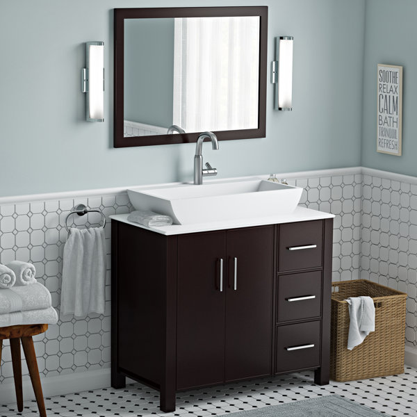Gainesville 36 Single Free Standing Bathroom Vanity Set with Mirror by Latitude Run