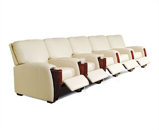 Celebrity Leather Home Theater Row Seating (Row Of 5) By Bass