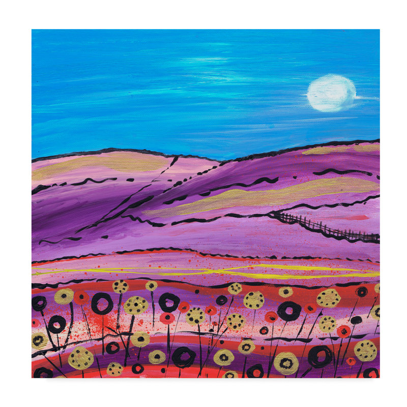 Bungalow Rose The Lavender Fields Acrylic Painting Print On