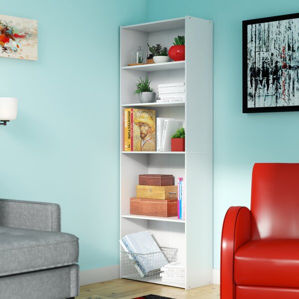 Hinshaw 5-Shelf Standard Bookcase By Latitude Run