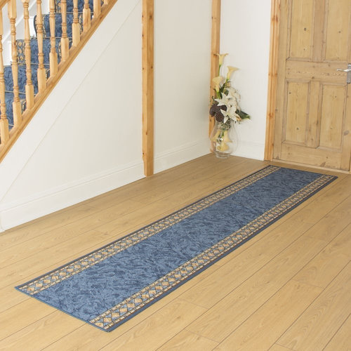 Cheops Looped/Hooked Blue Indoor/Outdoor Rug runrug Rug Size: Runner 330cm x 80cm