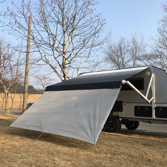 Aleko Rv Deluxe Sun Screen 13 Ft X 6 Ft Side Awning Wayfair
