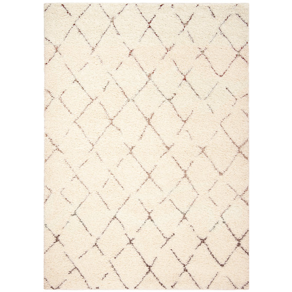 Copenhagen Shag Cream Area Rug by Brayden Studio