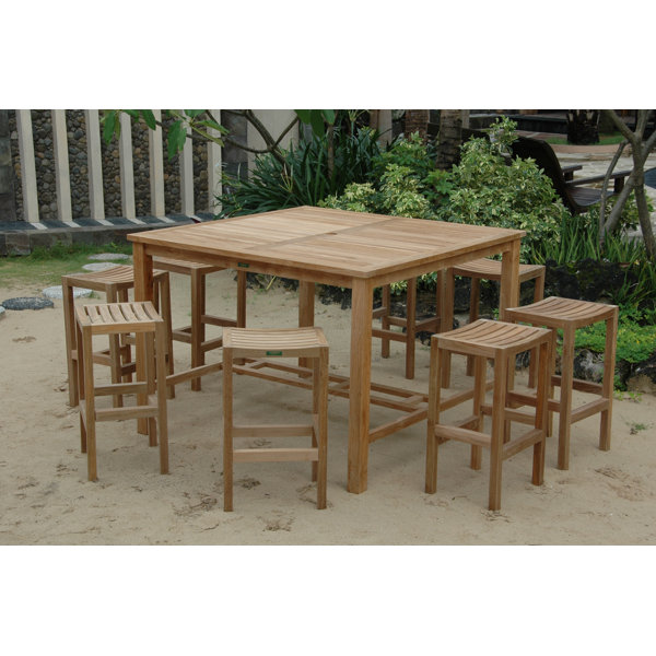 Windsor 9 Piece Teak Bar Height Dining Set by Anderson Teak