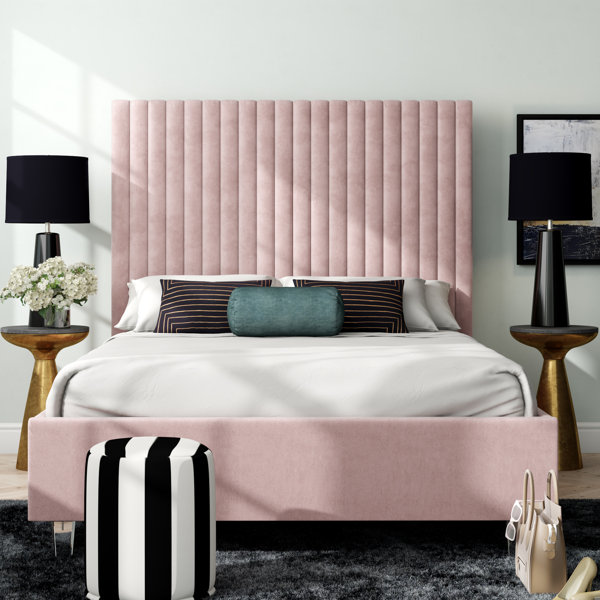 Fuiloro Velvet Upholstered Platform Bed By Everly Quinn Discount