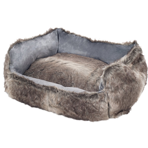 Clarence Faux Fur Dog Bolster with Removable Cover by Tucker Murphy Pet