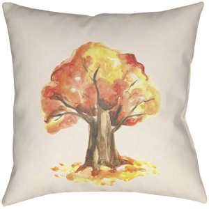 Lodge Cabin Tree Indoor/Outdoor Throw Pillow