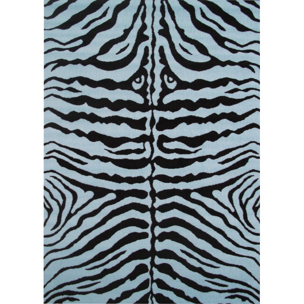 Fun Time Blue Zebra Skin Area Rug by Fun Rugs