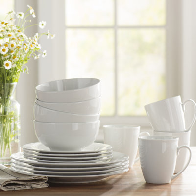 Oneida 16 Piece Dinnerware Set, Service for 4 & Reviews | Wayfair Oneida 16 Piece Dinnerware Set, Service for 4 & Reviews | Wayfair